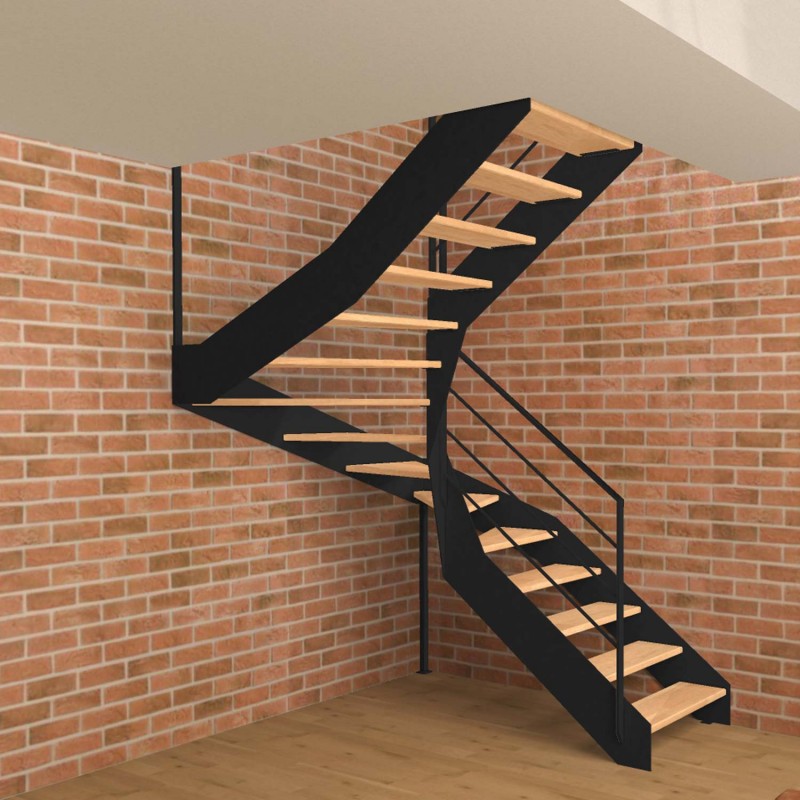 Escalier bois métal
